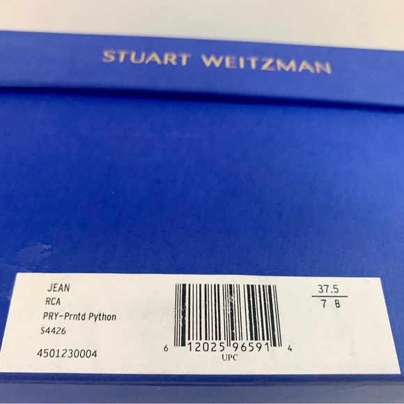 Stuart Weitzman Jean Python Snakeskin Wedge Sandals, Size 7 BNIB - Picture 8 of 9